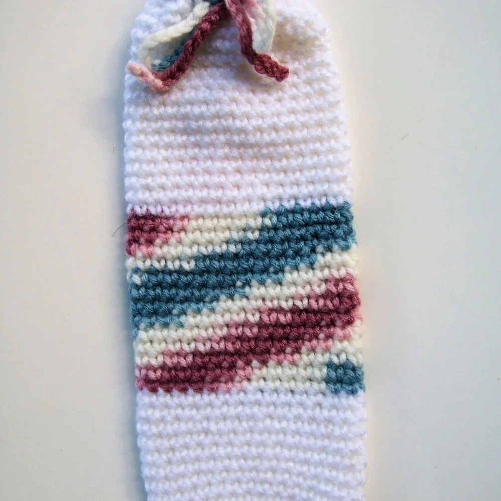 Bottle Vase Cover Hand Crafted Botanical Cotton Knit Gift Bar Cart Essential